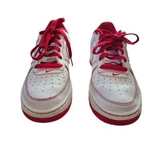 Nike Air Force 1 Youth Shoes Red and White Size 5Y
